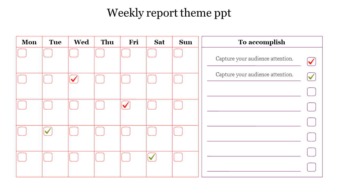 Weekly report theme ppt 